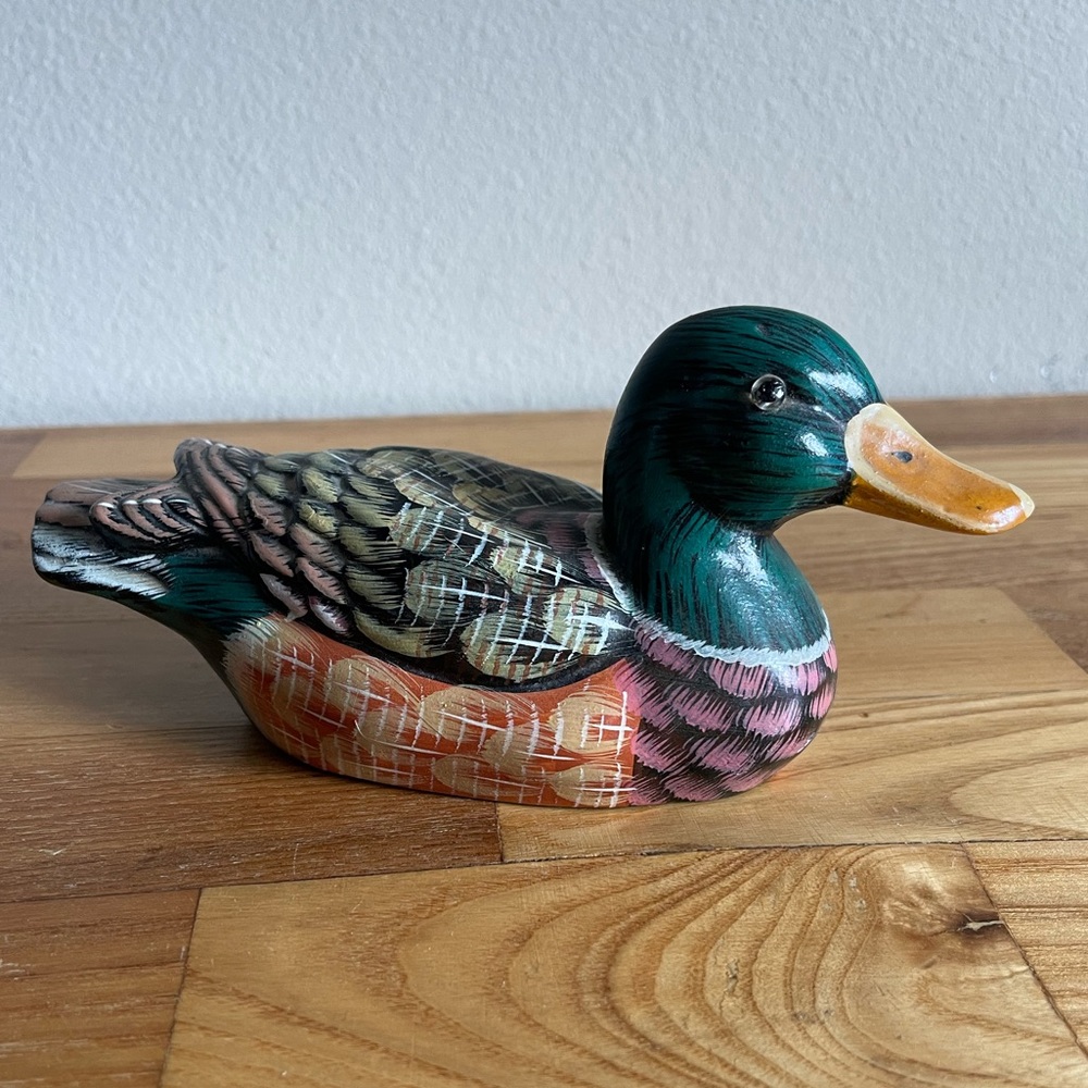 Vintage Ceramic Hand Painted Duck